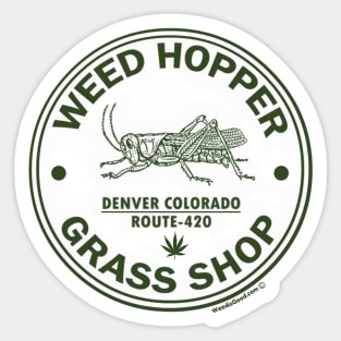 Funny Weed Hopper Grass Shop Great Stoner Gift Sticker